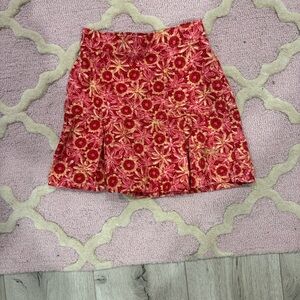 Kenzo Red Floral Mini Skirt